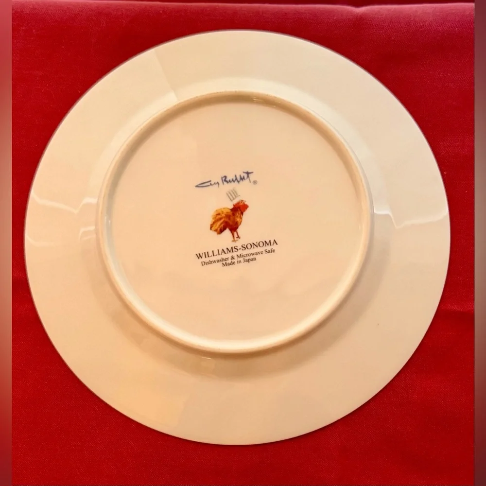 6 Williams Sonoma CHEF SERIES by Guy Buffet Salad Plates 8.25